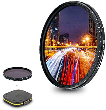 JJC 40.5mm Variable ND Filter ND2-ND2000 Neutral Density Fader for Sony E PZ 16-50mm Ⅱ F3.5-5.6 FE 28-60mm F4-5.6 and Other 40.5mm Thread Lens, 1-11 Stop ND Filer with Moistureproof Filter Case