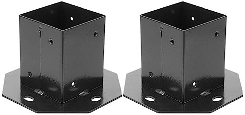 OSALADI 2pcs Heavy Duty Bracket Protector Post Base for Mailbox Deck Railing Base Railing Post Cover
