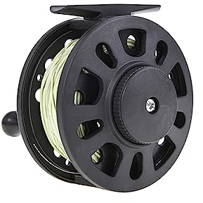 Fliegenrolle Fliegenfischen Rolle Fly Angelrolle Fliegenfischen Rollenrad GLA 5/6 Fliegenrolle mit Nylon Angelschnur