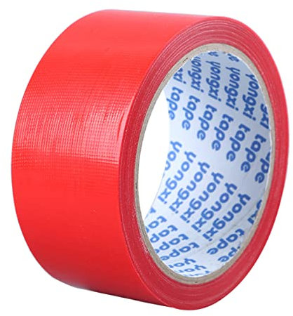 FUNOMOCYA Nastro Autoadesivo Monofacciale Resistent Acqua Invecchiamento Per Giunzioni Di Tappeti Imballaggi Pesanti Riparazione Di Tessuti Isolamento Elettrico Rosso