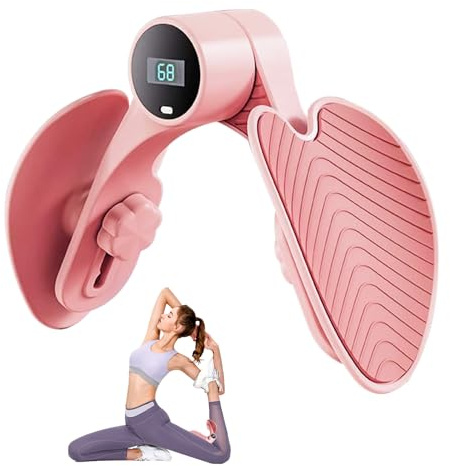 Attrezzo Interno Coscia, Allenatore per Muscoli del Pavimento Pelvico, Hip Trainer, Attrezzo Multifunzionale per Esercizi per Corpo, Torace, Gambe, Fianchi, Schiena, per Palestra in Casa Yoga (Rosa)