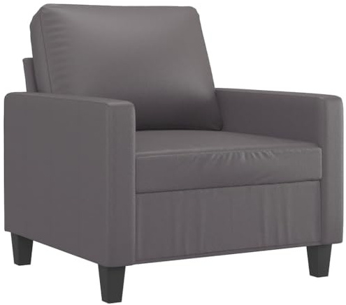 vidaXL Sessel Grau 60 cm Kunstleder