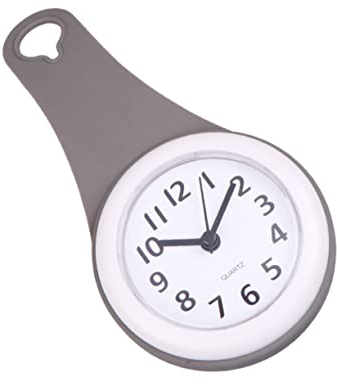MAGICLULU Badezimmer Wanduhr aus Abs mit Saugnapf und Mute