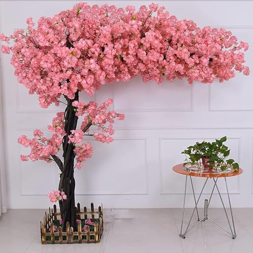 DDZJTPP Knstliche Kirschbltenbume,Groer Simulations-Sakura-Baum,Knstliche Pflanzen,Seiden-Sakura-Blumen,fr Zuhause,Hochzeit,Hotel,Einkaufszentrum Dekor,Extended-1.2x0.8m/3.9x2.6ft