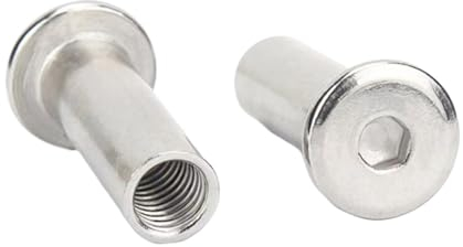 M8 M10 Möbel-Sperrholzschrauben, Innensechskant-Anfasschrauben, Möbel-Sperrholz-Anfasschrauben, Sperrholzmuttern, 10 Stück(Size:M 8x12MM)