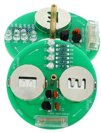TOKIDNY Led Gyroskop Lötset Selbstgemacht Elektronisches Gyroskop Bastelset Lötübungen Für Anfänger Und Bastler Tragbares Trainingsset Mit Led Licht Für Elektronikunterricht Und Heimwerker