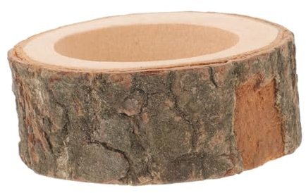 BUGUUYO Holz Futterschale Für Hamster Wiederverwendbar Großer Kapazität Geeignet Für Kaninchen Eichhörnchen Einfache Natürliches Design