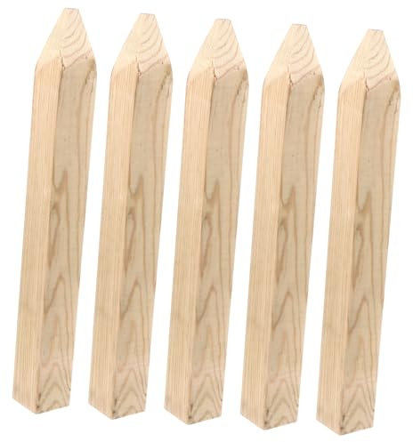 Yardwe 5stücke Holzpfähle Messpfähle Baupfahle Gartenzaunpfähle Für Gartendekoration Und Messung Aus Hochwertigem Holz Robust Und Widerstandsfähig