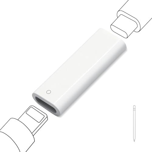 Adattatore da presa USB-C a presa Lightning, compatibile con Apple Pencil [MFi certificato], adattatore Apple Pencil 1st Gen a USB C per iPad 11 10th adattatore di ricarica supporta Bluetooth