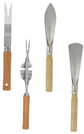 Milisten 1ensemble Kit De Jardinage De Outils Acier Inoxydable avec Poignées pour Plantes Transplantation Et Désherbage