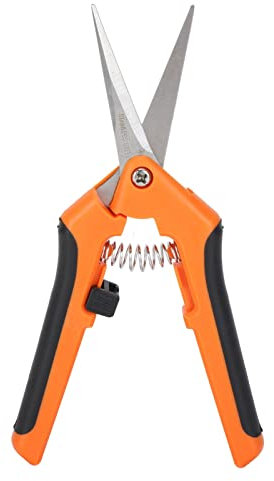 Padena de jardinería de Baxnore, podadoras de acero inoxidable recortando tijeras, tijeras de jardín, tijeras de jardín, cortadoras de jardín, tijeras de poda para ramas (Naranja)