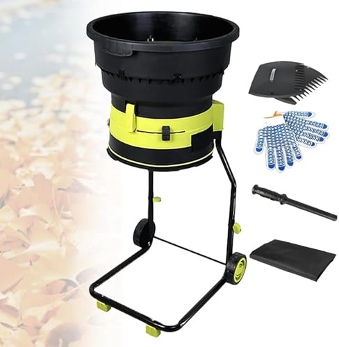 GZGHRZQS Trituratore Rami e Foglie Biotrituratore Elettrico,ad Alta velocità, con velocità di triturazione 17:1,Ottenere Una rimozione efficiente dei rifiuti da Giardino