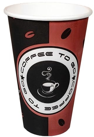 Trendsky Made in DE 1.000x 400 ml Kaffeebecher 16 Oz Hartpapier Pappbecher Cups Coffee to go 0,4 L Premium Becher