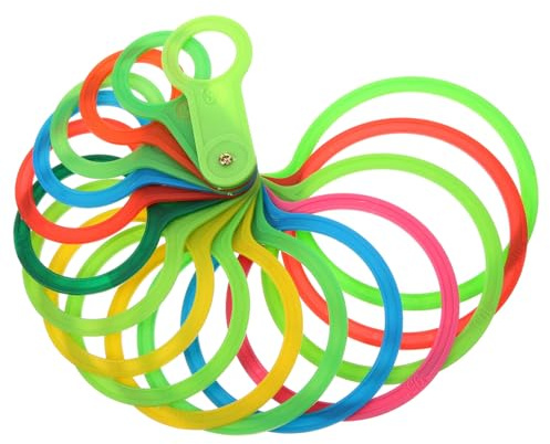 GARIOUANS Herramienta Plástica para Medir Diámetro de Frutas de Gruesas Anillos Coloridos con Números Portátil y Práctico para Clasificar Frutas