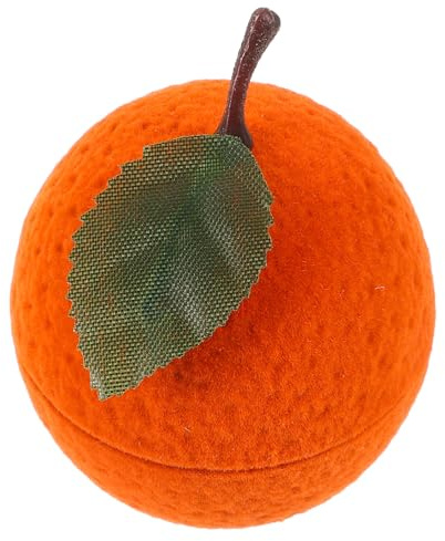 SUPVOX Boîte à Bagues Orange en Plastique et Flocage, Organisateur de Bijoux D'orange pour Ranger Alliances et Bagues, Présent pour Mariage ou Enterrement de Vie de Jeune Fille