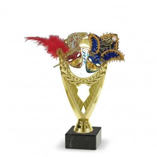Generico Trofeo di Carnevale Decorativo – Coppa Premio per Sfilate, Feste in Maschera, Gare e Concorsi – Idea Regalo Carnevale per Scuole, Eventi e Manifestazioni (Altezza 20cm)