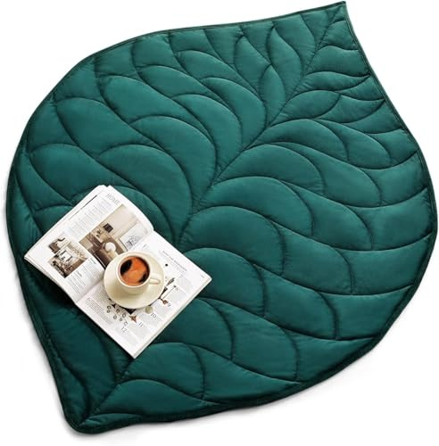 Sivio Gewichtsdecke 3,2kg Dunkelgrün 104x135cm | Kristallsamt, kuschelig & tragbar, perfekt für Reisen, Ganzjahresdecke, maschinenwaschbar