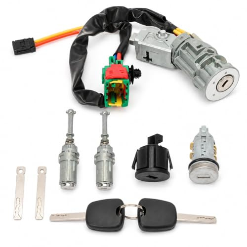 Kit Serrure Antivol de Direction Neiman avec 2 Clés 4162AG 4162AH 9170T5 Compatible avec Citroën C3 I FC FN Barillets de Porte Boîte à Gants Trappe à Carburant