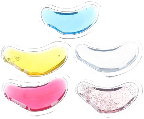 BETOOKY 5 Stück pack Gel Augenpads für Frauen mit U förmiger Form Pvc Material 6,5cm Größe Multifunktionale Kühl und Wärmetherapie für Entspannende Augenpflege