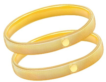 glonest 2Pcs Shirt Sleeve Holders, Metal Stretchy Armbands, Anti-slip Sleeve Garters for Men Women, Elastic Arm Bands for Office Workers Waiters Bar Staff (Gold)