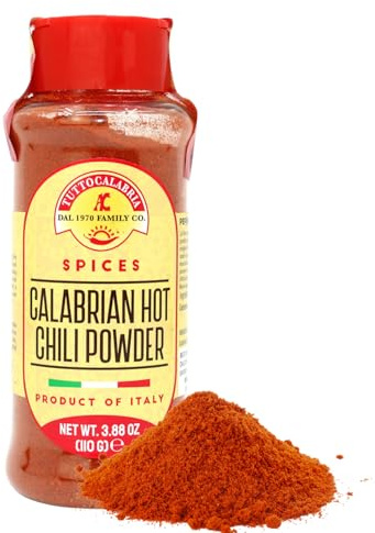 TuttoCalabria - Malen Chilipeppar - Malen Kalabrisk Peppar - GMO-fri och Tillverkad i Italien, 100g