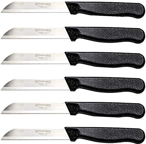 Solingen Allzweckmesser Obstmesser Schälmesser Meyve Bicagi Schwarz Flitzer 20 Stück - Sehr scharf