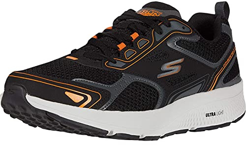 Skechers herr Go Run Consistent Sneaker, Svart orange, 9 UK X-Wide