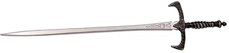 AMONT Fantastischer Brieföffner inoffizielle Replik 10664-4, nickelfarbener Knopf, Schutz und Griff, Gesamtlänge 21 cm, Stahlblatt mit Zeichnung, im Blister präsentiert.