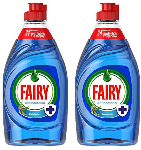 2 x 383ml Antibacterial Washing up Liquid Household Dish Glasses Cleaner Eucalyptus Tree Fragrance