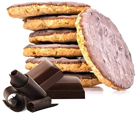 BISCUITS PROTÉINÉS Line@diet | 7x4 biscuits goût ENROBÉ de CHOCOLAT | 26% PROTEIN | Fit Snack 7 ENROBÉ de CHOCOLAT