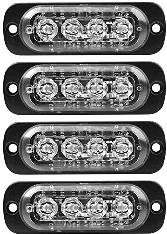 Seitenmarkierungsleuchten, 4 STÜCKE 4LED Side Marker Lights Auto-Markierungsleuchten Autoseiten-Anzeigelampen 12V 24V Vordere Heckleuchte Positionsleuchten für LKW-Anhänger (Blau + Rot)
