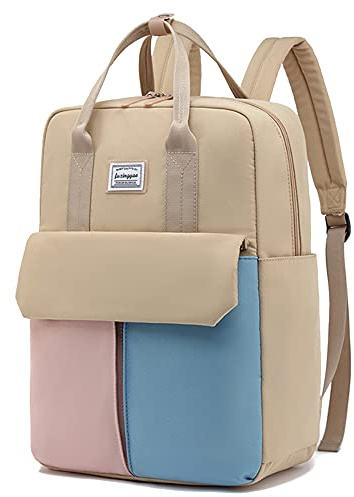 FUXINGYAO Rucksack Handgepäck,Rucksack Damen mit Laptop Fach 15,6 Zoll, College-Schulrucksack Anti Diebstahl Mehrfarbig,23L