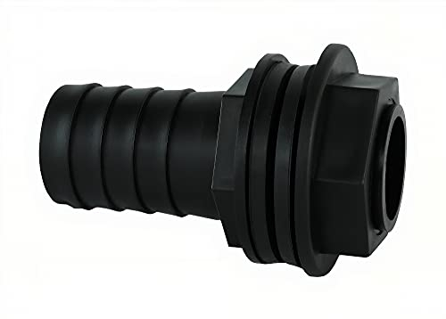 GASMIS Fassanschluss 3/4 Zoll AG 26 mm x 25 mm (1 Zoll) Schlauchanschluß, Inkl. 2 Dichtungen und Kontermutter, Tankdurchführung Regentonnendurchführung für Regenfass, Wassertonnen, 1 Stück