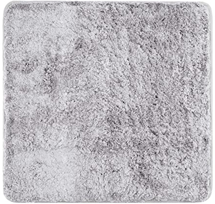 fluffy® Tapis de WC Mural en Microfibre avec Fond antidérapant (50 x 50 cm, Gris)