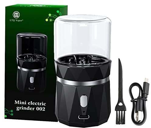 Molinillo eléctrico de hierbas, molinillo de especias con tarro de hierbas de vidrio de 1.7 onzas/50 ml, trituradora eléctrica recargable