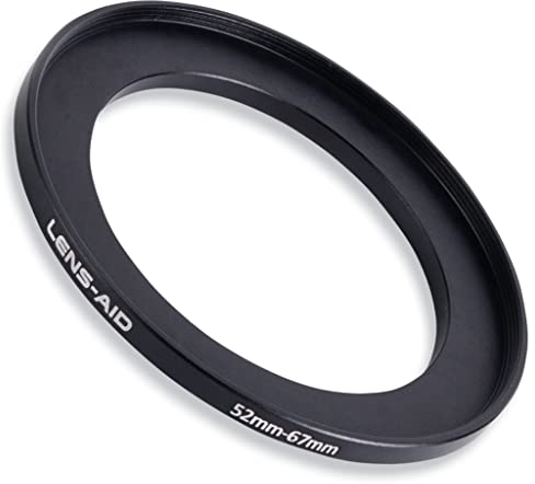 Lens-Aid Step Up Ring 46-52 mm para Objetivo de cámara: Adaptador de Filtro de Metal para ND, UV, polarizador, etc. Anillo Adaptador Compatible con Sony Canon, Nikon, Fujifilm Olympus, Pentax, Leica,