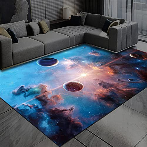 PHLCF Orientteppich Zimmerzubehör Blau Balkon Terrasse Korridor Sicher rutschfest Maschinenwaschbar Farbecht Outdoor Teppiche Für Terrassen Wasserdicht 80X120cm