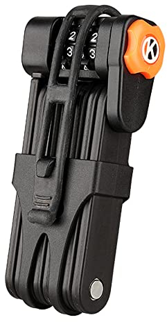 Fahrradschloss, Zahlenschloss Fahrrad, Leichtes & Kleines Faltschloss, Fahrradschloss Faltschloss, Mit 4-Stelligem Zahlencode Und Halterung, Schwarz, 85 Cm, Für Mountainbikes, E-Bikes, Motorrad