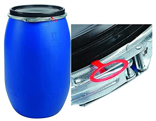 Blue Open Top Keg 150 Litre Plastic Food Grade Storage Drum Barrel with Latch & Lid for Shipping Food (1)
