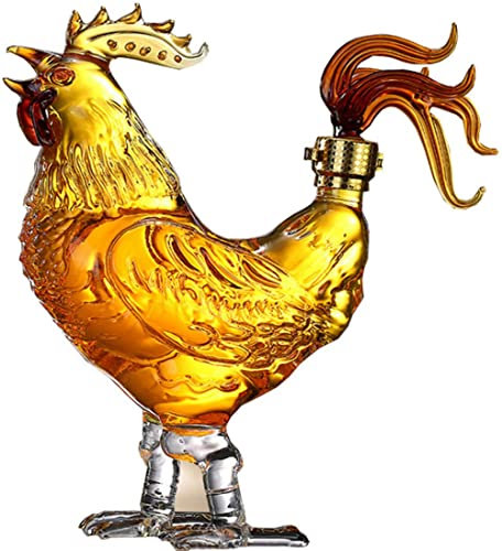 Decanter per vino, decanter per whisky con design a forma di pollo da 1000 ml, caraffa per whisky, regalo per vino in vetro borosilicato alto-1000ml