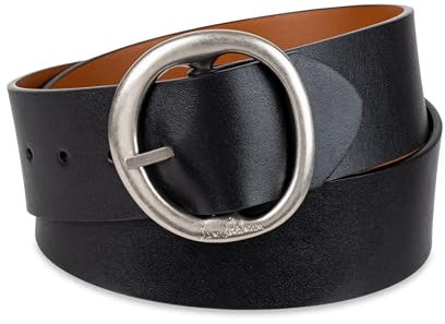 Sam Edelman Damen Zwei-in-1-Gürtel mit wendbarer Mittelsteg-Schnalle Gürtel, Schwarze Mittelstange, M