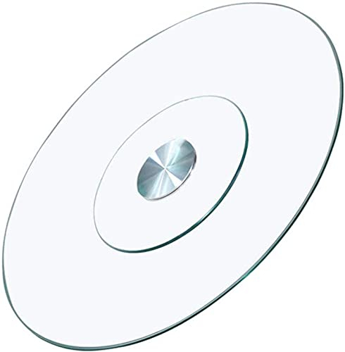 Générique Lazy Susan Plateau tournant en Verre trempé Lazy Susan Plateau Rotatif Table à Manger Plateau tournant pour Plateau à Fromage Assiette de Service (Couleur : Transparent, Taille : 9