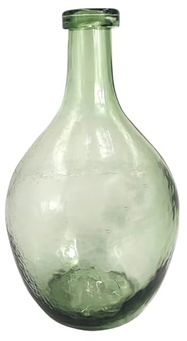 ROCKING GIFTS Botella de Vidrio florero Verde 37 cm