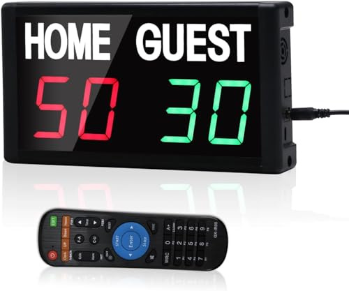 GAN XIN Digital Scoreboard Portable Digital Scoreboard with Remote for Basketball, Football, Volleyball