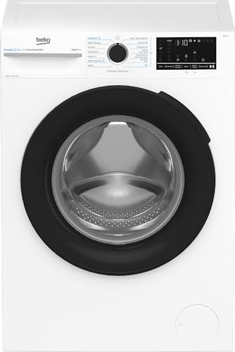 Beko BM3WFU4841N freistehende Waschmaschine, Waschvollautomat, 8 kg, EnergySpin, Schleuderwahl 1400 U/min, IronFast weniger Falten, Hygiene+ allergikergeeignet, Coldwash Wasser-& Zeitersparnis, Weiß