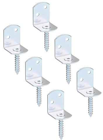 Alberts 843731 Flechtzaunhalter L-Form | in verschiedenen Ausführungen | galvanisch verzinkt, Dickschichtschutz | Gesamthöhe 83 mm | 6er Set