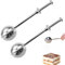 2 Pack Flour Sifter, 304 Stainless Steel Small Strainer Fine Flour Duster for Baking One Handed Operation Baking Sifters for Baking, Sifting Sugar, Flour, Spices and Tea Strainers