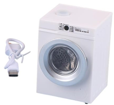 Milageto 1/12 Scale Washing Machine, Simulation Accessories Toy Miniature Furniture Ornaments, White