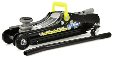 CRICK IDRAULICO 2.5 TONNELLATE CARRELLO SOLLEVATORE BASSO PROFESSIONALE CRIC 80-365MM CRIC RIBASSATO