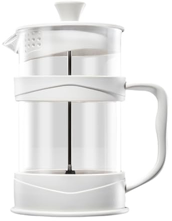 Pasdrucn Machine à Café French Press 1000 ML (5 Tasses), Mini Cafetière, Cafetiere Italienne, French Press Cafetière à Piston en Verre Borosilicate Und Acier Inoxydable pour Café Thé (800ml)